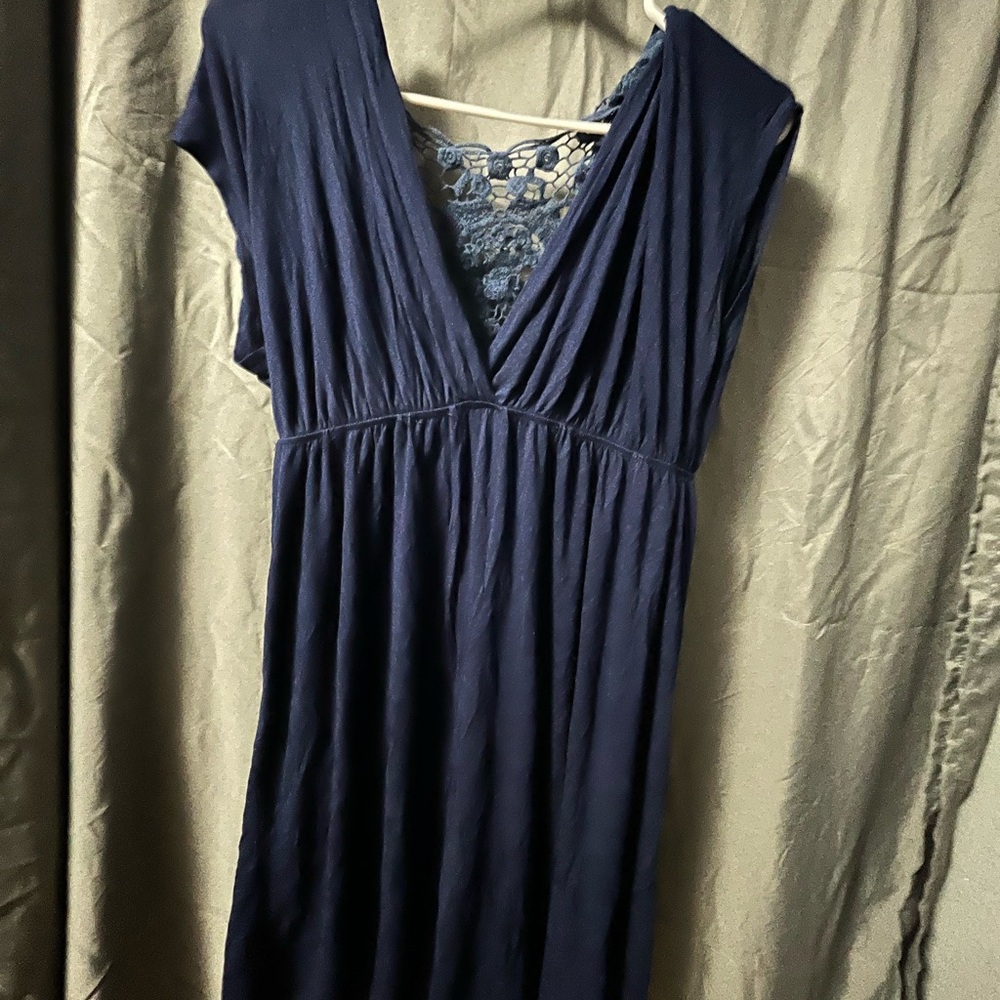 Elegant Navy Blue Women's Dress